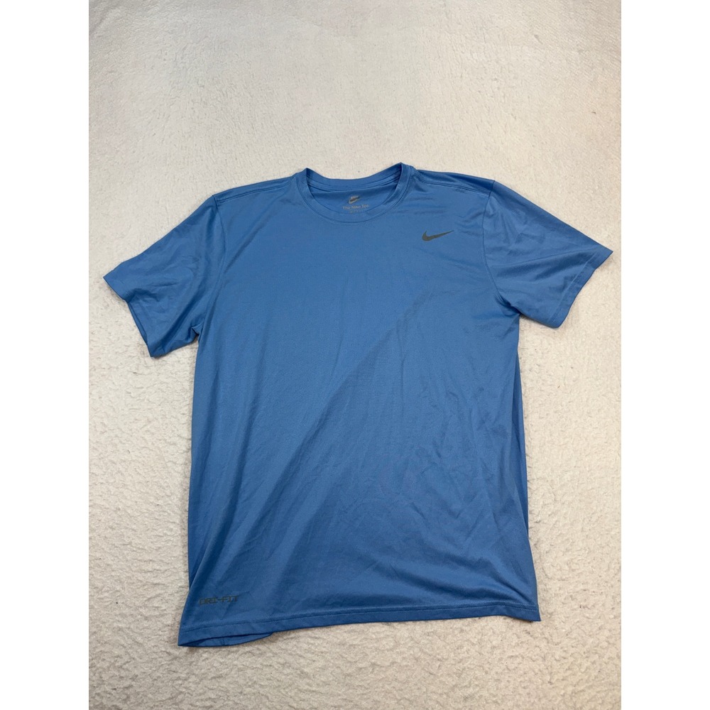 Nike Mens Dri-FIT The Nike Tee Short Sleeve Training Shirt Blue Large